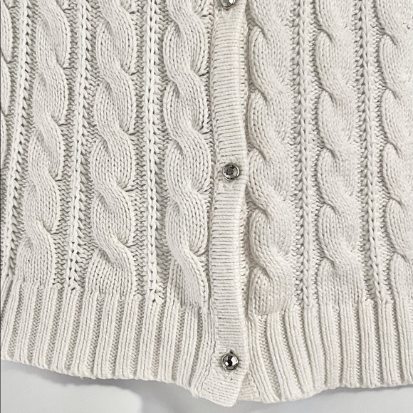 Girl’s Old Navy Jeweled Button Cable Knit Cardigan Size XS 4/5 - Picture 5 of 10
